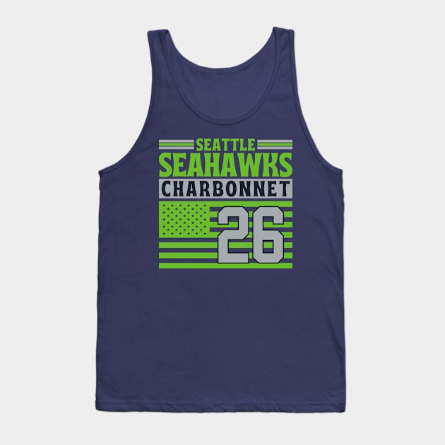 Seattle Seahawks Charbonnet 26 American Flag Football Tank Top by Astronaut.co